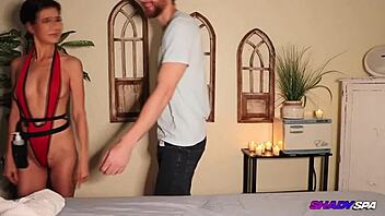 coco scorpio gives older asian milf handjob massage 😍