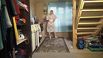 Skinny brunette teen 18+ fucks lover while husband at work