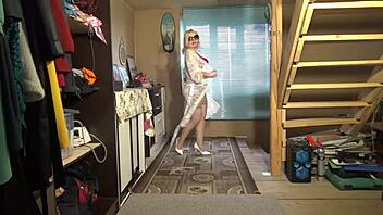 Skinny brunette teen 18+ fucks lover while husband at work