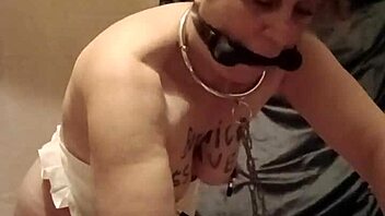 The slave maid flashes her body in humiliation