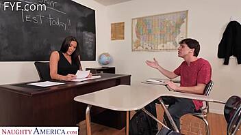 Rachel Starr's desk surprise awakening. So naughty! 😏