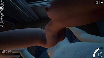 Intense emotional bond with ebony girlfriend in POV creampie at home