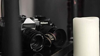 tight pussy gets creampie after photo shoot with riding and blowjob.