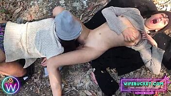 crafty cutie seduces girlfriend in forest