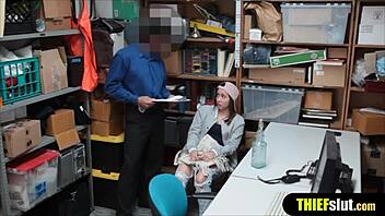 Punish cute Russian teen shoplifter in garage