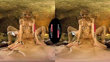 RealityLovers takes you back to 10,000 BC for a wild cave encounter with a brunette riding cowgirl in POV style, blending reality and raw outdoor sex passion.