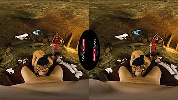 RealityLovers takes you back to 10,000 BC for a wild cave encounter with a brunette riding cowgirl in POV style, blending reality and raw outdoor sex passion.