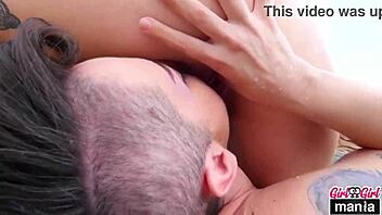 Lesbian pawgs Shelby Paris with big clit and pussy lips