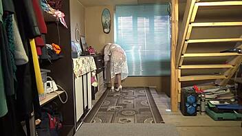 Skinny brunette teen 18+ fucks lover while husband at work