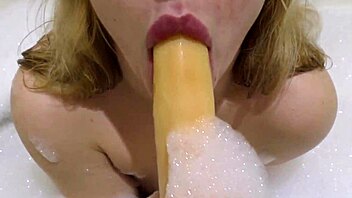 i love watching this lovely milf suck a big rubber dick sensually