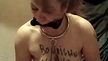 The slave maid flashes her body in humiliation