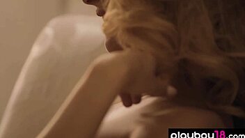 I watch cara mell, a skinny blonde ukrainian teen, taking off her sexy white lingerie with some errors