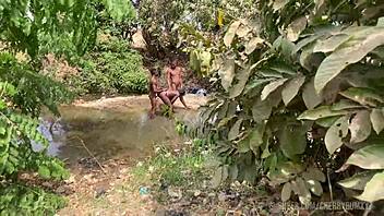 Curvy Zainab Gets Choked and Banged Outdoors During Spring Break Flashing Group