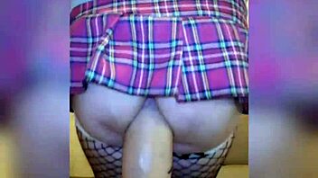 Shemale Takes Huge Dildo In Ass Deeply