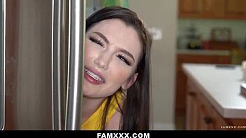 Look at That Stepdaughter Flashing Her Tits! She Makes Her Stepdad Pound Her Hard!