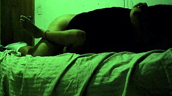 Pretty tattooed woman in bedroom casting scene with creampie