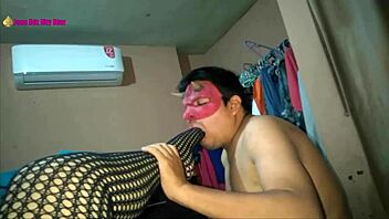 BBW Latina in fishnets gives footjob!