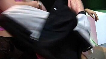 Blonde step mom rides big cock passionately