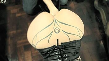 Extreme anal fisting with huge dildo creates massive gape reflected in the mirror for milf.