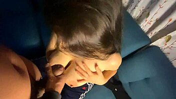 Invited Neighbor For Movie Night And Got Cum On Tits