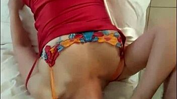 2284ss - french amateur satin red dress red panties garter belt heels and stockings deepthroat cow-girl position doggystyle panty job pov dirty talk!