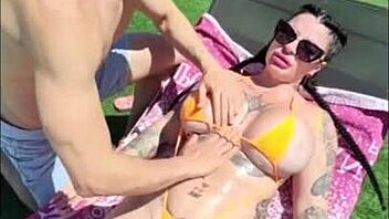 I play with my neighbor in the pool and at foosball