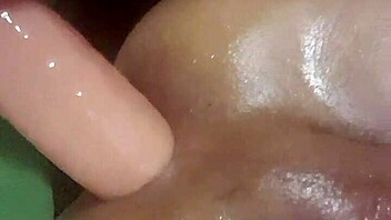 tight shemale playing with huge 11 inch dildo