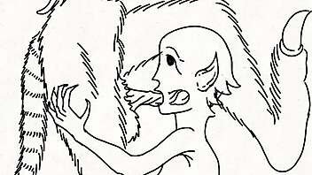 Animasyon oral seks yoğun emme aksiyonuyla