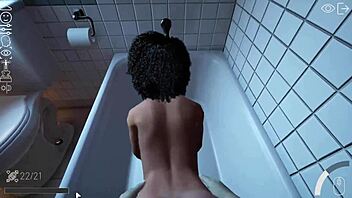 Intense emotional bond with ebony girlfriend in POV creampie at home