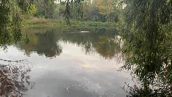 Spanish milf hot wife blowjob in public park risky sex they saw us as passing amateur real couple