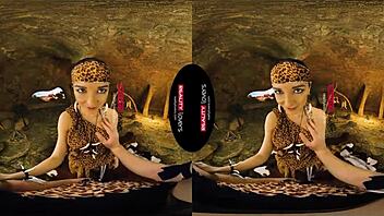 RealityLovers takes you back to 10,000 BC for a wild cave encounter with a brunette riding cowgirl in POV style, blending reality and raw outdoor sex passion.