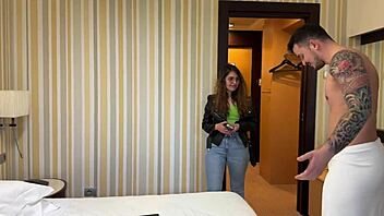 Italian teen cheats with neighbor while girlfriend is pregnant, they get caught in roleplay