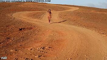 Y Melena Maria Rya masturbates naked in the desert