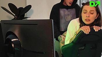 Oh No! My Hot Brunette Stepsister Distracts Me From Trading Lessons!