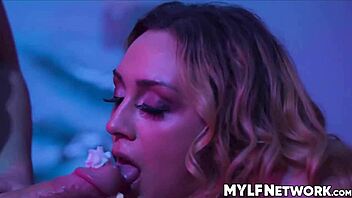 thick milf lilly hall gives this hung guy the best party ever making him cum burst