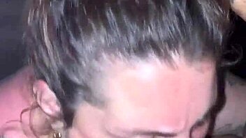 blonde slut takes deepthroat facial with passion.