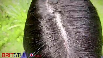 Naughty nurse eats cum in public lingerie