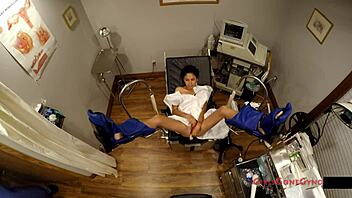 Sandra Chappelle's Fetish Physical Exam At Tampa University Backstage