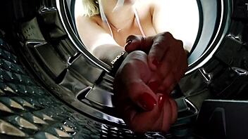 I got stuck in the washing machine, stepson fucked my ass hard.