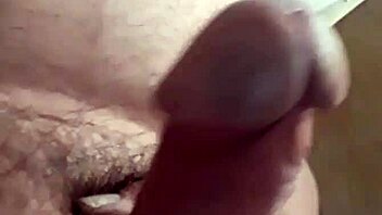 I'm a horny guy jerking off with my big monster cock cumming hard