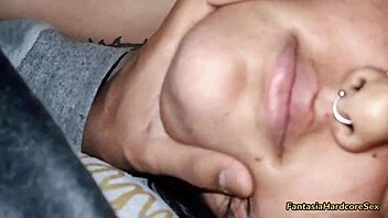 Watching porn with stepsister, her big tits made me cum 😍