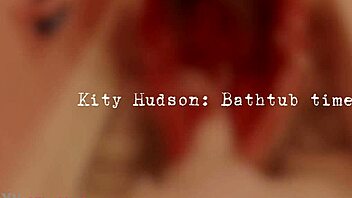 kity hudson enjoys a relaxing bath tub time