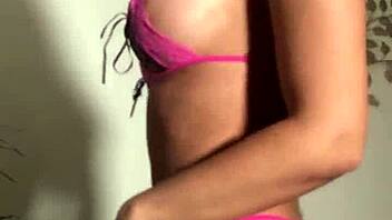 Briana Banderas, sexy with big tits and ass, uses toys for pleasure.