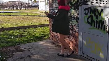 watch this teen squirt in the park