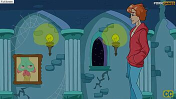 Halloween gift play continues with big tits anal creampie and pussy licking