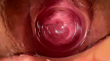 Camera deep inside Mia's tight creammy pussy, it's so hairy and wettt.