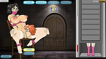 Halloween gift play continues with big tits anal creampie and pussy licking