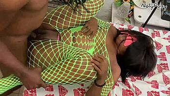 Desperate Hot Sex! My Boy Boi Fucks My Wet Pussy Desperately Without Condom on Rainy Day!