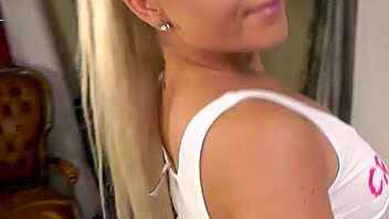 Sexy Blonde Lucy Takes Messy Facial