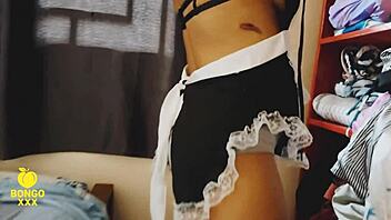 Does maid enjoy rough anal without lube?